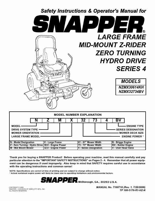 Snapper Lawn Mower NZMX30614KH, NZMX32734BV-page_pdf